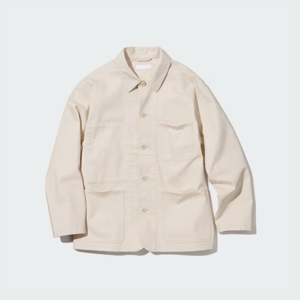 Cream utility jacket